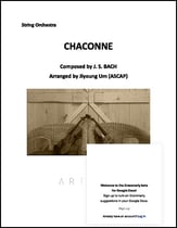 BACH CHACONNE Orchestra sheet music cover